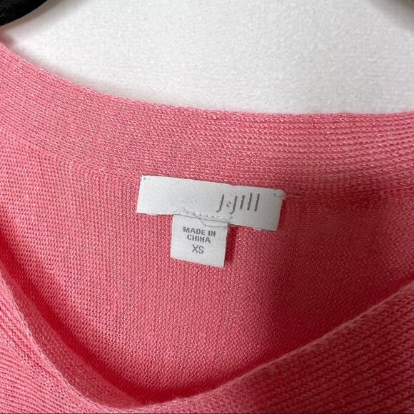 J. JILL / baby blush pink linen blend tunic sweater / XS - Picture 3 of 5